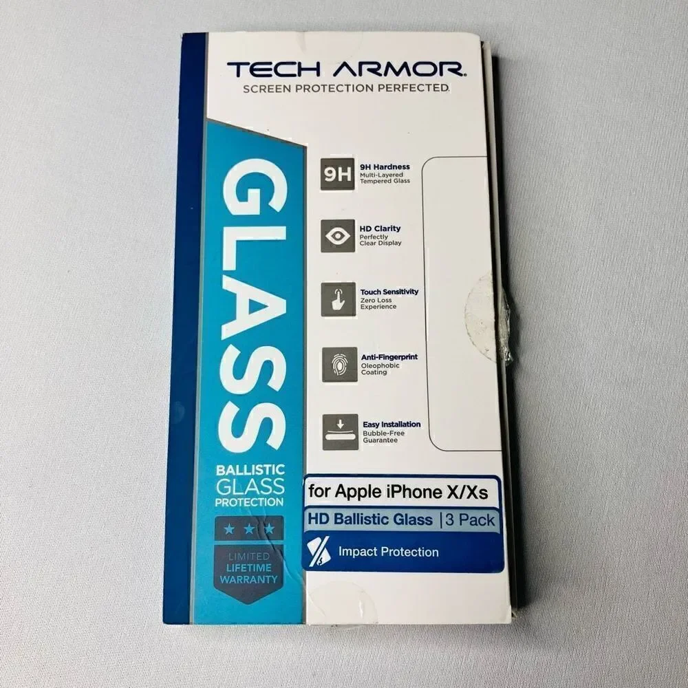 Tech Armor Glass Screen Protector HD Ballastic Glass For Iphone X/XS